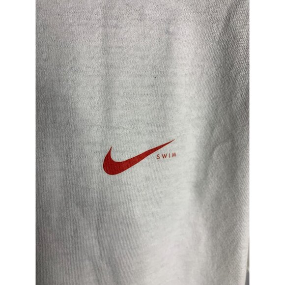 Mens Nike Swim Just Do It Shirt Crewneck Short Sleeve Sz L White - Picture 4 of 6